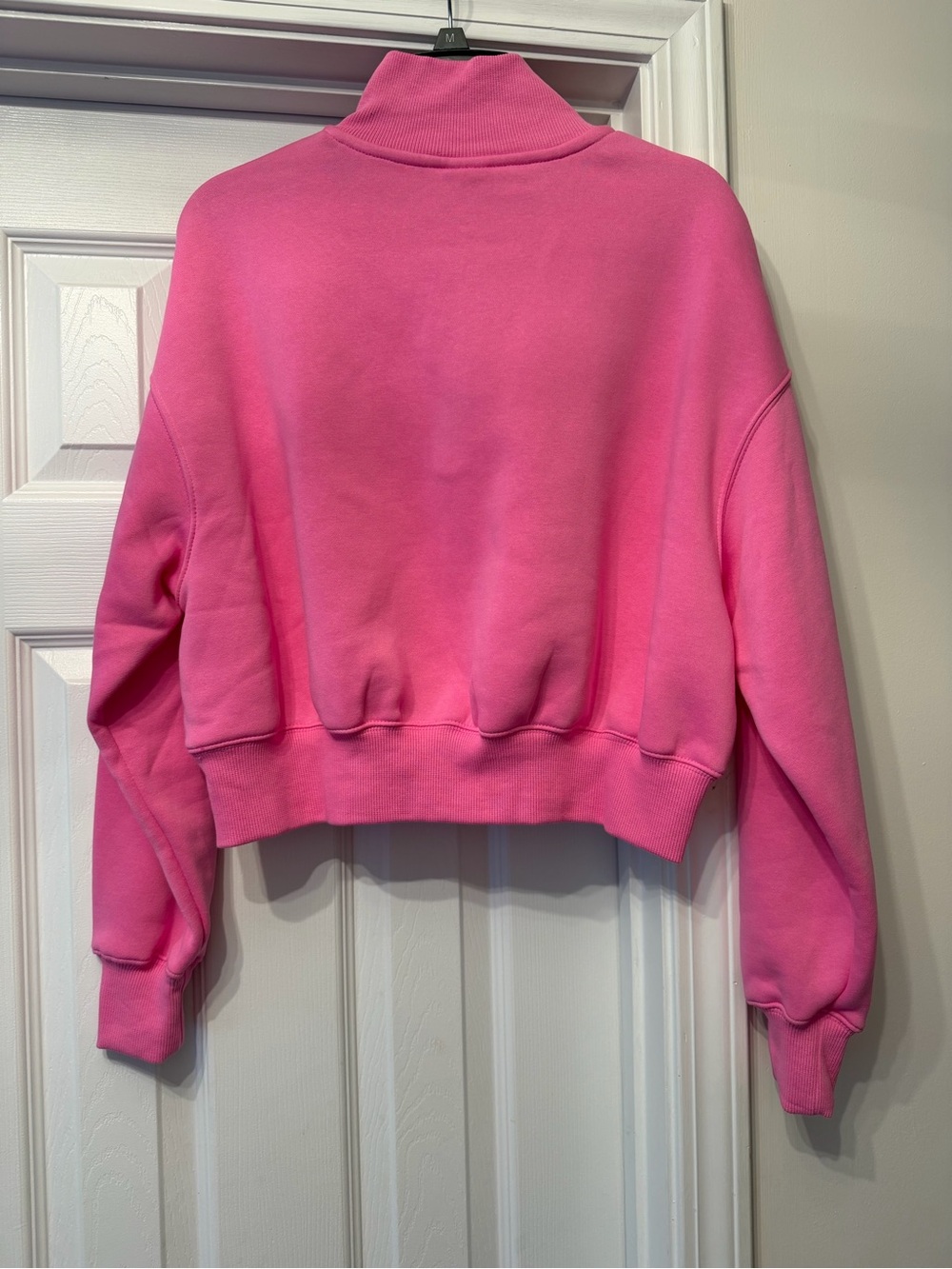 Nike Pink Half-Zip Cropped Sweatshirt - Picture 3 of 3